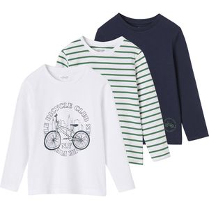T-Shirt Set - Multicolor - Katoen - Set van 3 met Lange Mouwen