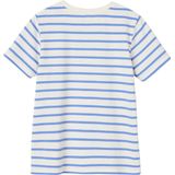 Vertbaudet - Gestreept Jongensshirt - Korte Mouwen - Katoen - Marine