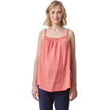 Zwangerschapsblouse - Lichtblauw - Katoenen Gaas - Dunne Schouderbandjes