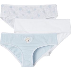 Vertbaudet - Set van 3 Onderbroekjes - Meisjes - Disney® Frozen - Blauw en Wit