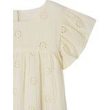 Bloemetjesjurk - Katoen - Rechte Hals - Korte Mouwen - Geborduurd