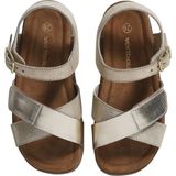 Vertbaudet - Open Sandalen - Goud - Leer - Gekruiste Riempjes