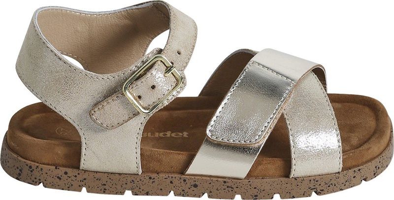 Vertbaudet - Open Sandalen - Goud - Leer - Gekruiste Riempjes