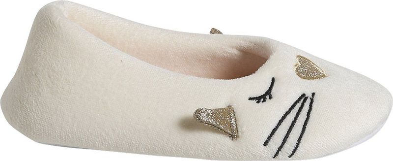 Vertbaudet - Ballerinasloffen - Roze - Fluwelen Textiel - Antislipzool