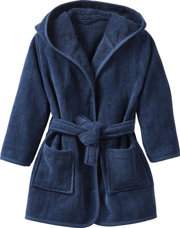 Badjas - Kind - Badstof - Met Capuchon - Elastische Tailleband