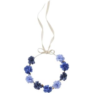 Vertbaudet - Bloemenkrans - Meisjes - Blauw en Goudkleurig - Metalen Structuur