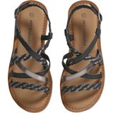 Vertbaudet Leren sandalen met kruisbandjes