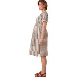 Envie de Fraise - Gestreepte Fleece Zwangerschapsjurk - Borstvoeding - Zacht Materiaal