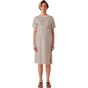 Envie de Fraise - Gestreepte Fleece Zwangerschapsjurk - Borstvoeding - Zacht Materiaal