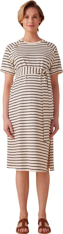 Envie de Fraise - Gestreepte Fleece Zwangerschapsjurk - Borstvoeding - Zacht Materiaal