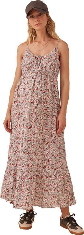 Jerseyjurk - Lange Zwangerschapsjurk - Bloemenprint - 100% Katoen