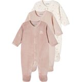 Set van 3 Fluwelen Babyslaappakjes - Multifunctioneel - 75% Katoen, 25% Polyester