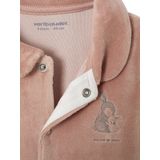 Set van 2 - Fluwelen Babyslaappakjes - Roze - Opening met Drukknopen - Antislipvoetjes vanaf 9 Maanden