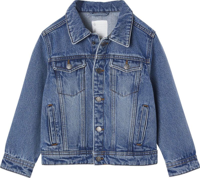 Vertbaudet - Denim Jasje - Jongens - 100% Katoen - Comfortabele Pasvorm
