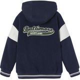 Teddyjas met verwijderbare capuchon jongens marineblauw