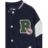 Teddyjas met verwijderbare capuchon jongens marineblauw