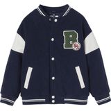 Teddyjas met verwijderbare capuchon jongens marineblauw