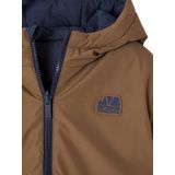 Vertbaudet - Omkeerbare Jongensparka - Met Capuchon - Donsjack - Waterafstotend