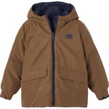 Vertbaudet - Omkeerbare Jongensparka - Met Capuchon - Donsjack - Waterafstotend