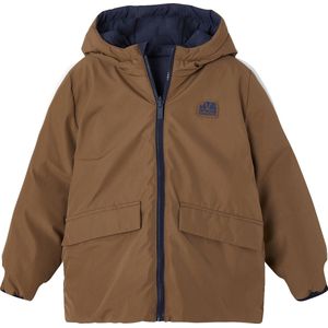 Vertbaudet - Omkeerbare Jongensparka - Met Capuchon - Donsjack - Waterafstotend