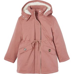 3-in-1 parka voor meisjes + mouwloze bodywarmer oudroze
