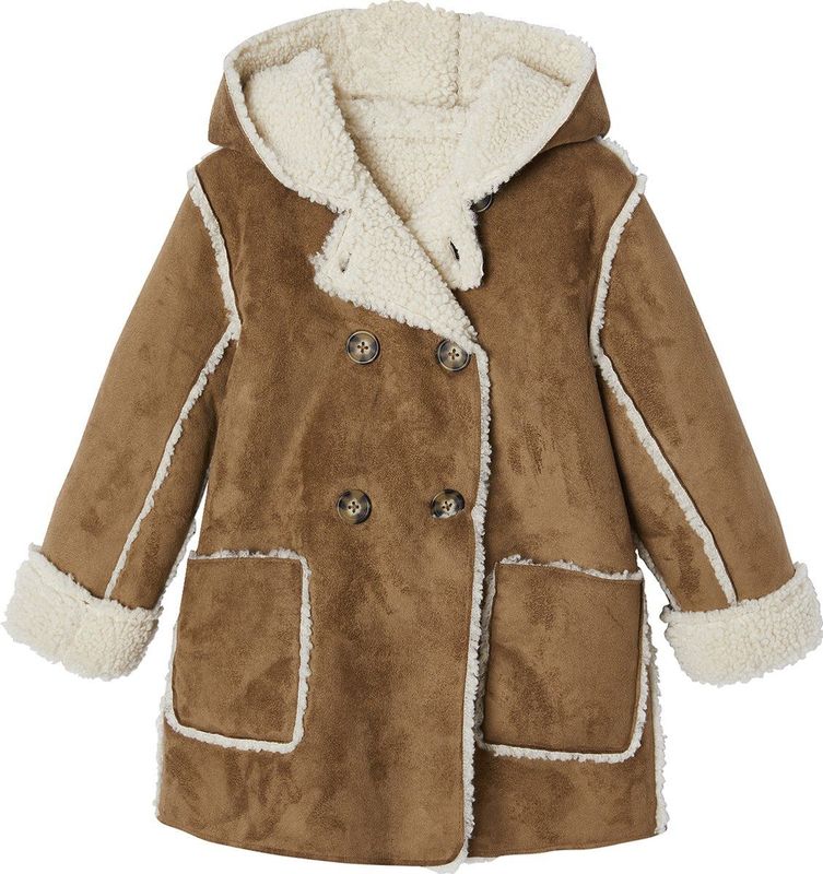 Mantel - Bruin - Wol - Meisjes - Met Capuchon