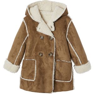 Mantel - Bruin - Wol - Meisjes - Met Capuchon