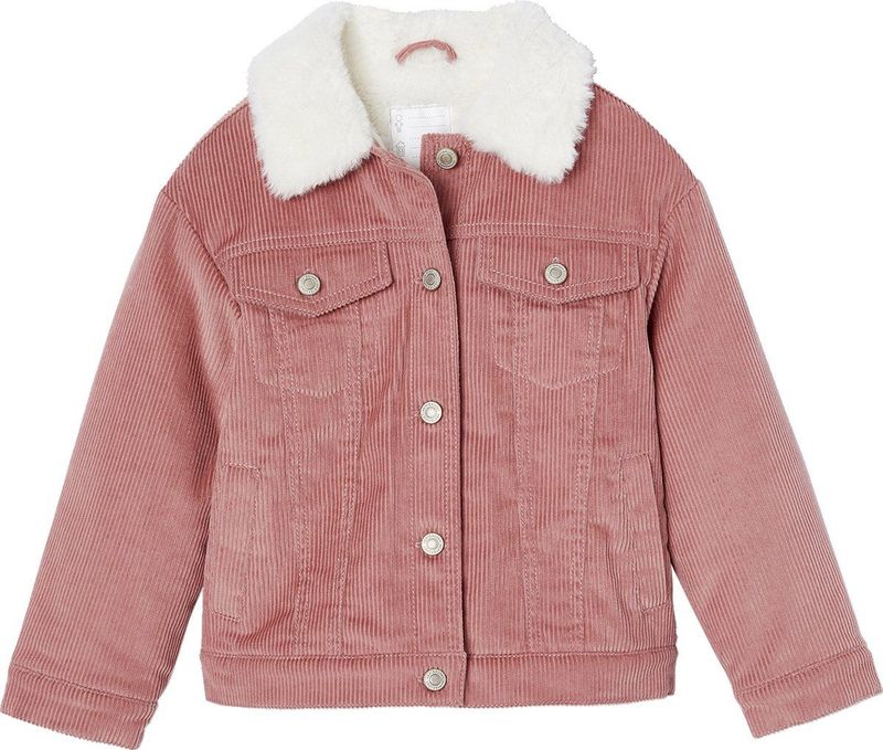 Vertbaudet - Meisjesjas - Fluweel - Imitatiebonten Voering - Tussenjas