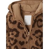 Vertbaudet Vest met luipaardprint en capuchon van sherpa meisje