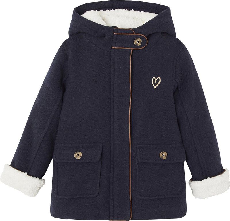 Jas - Capuchon - Marine - Gerecycled Polyester - Meisjes