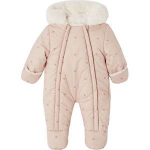 Jumpsuit - Oudroze - Hartjesprint - Imitatiebont Voering