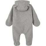 Vertbaudet - Overall - Grijs - 100% Wol, Gevoerde Capuchon, Knoopsluiting