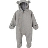 Vertbaudet - Overall - Grijs - 100% Wol, Gevoerde Capuchon, Knoopsluiting