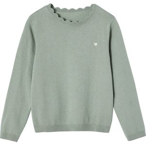 Basics - Meisjestrui - Groengrijs - 70% Katoen, 30% Polyamide - Personaliseerbaar met Borduursel