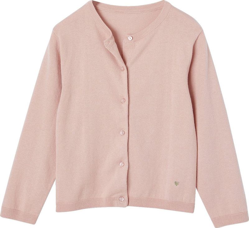 Vertbaudet Meisjesvest Basics van fijn breisel