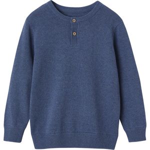 Jongenstrui met Tunesische kraag gemêleerd blauw