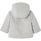 Jas - Gevoerde Capuchon - Grijs - Wolmix - Baby Meisje
