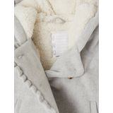 Jas - Gevoerde Capuchon - Grijs - Wolmix - Baby Meisje