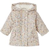 Regenjas - Roze - Met Capuchon - Voor Babymeisjes - Bloemenprint - Gevoerd