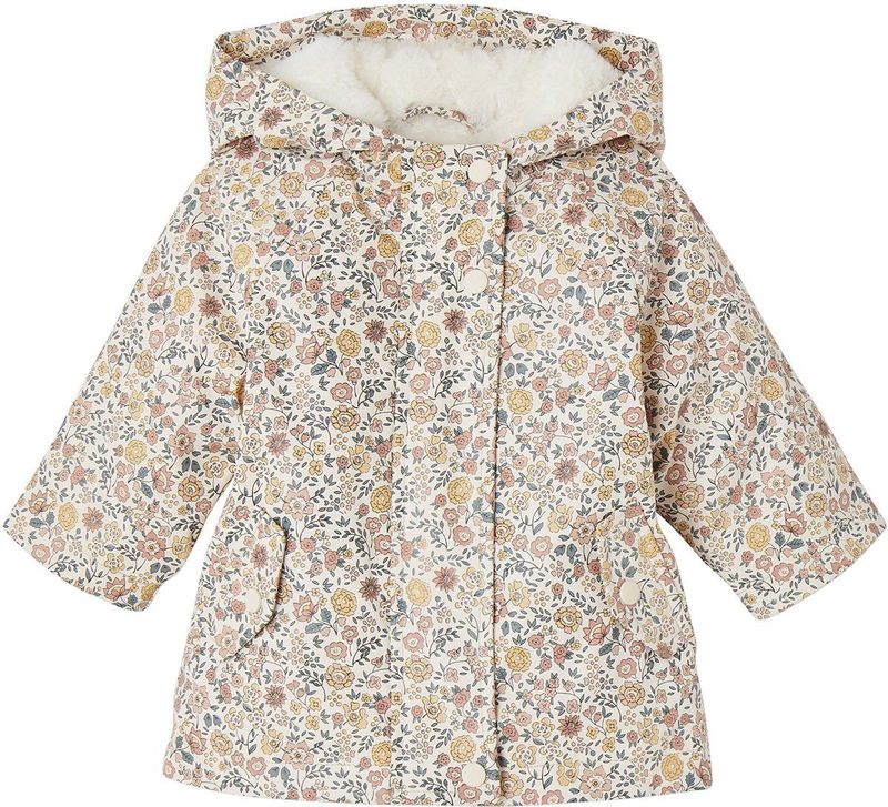 Regenjas - Roze - Met Capuchon - Voor Babymeisjes - Bloemenprint - Gevoerd