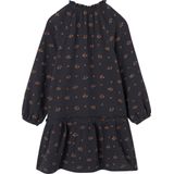 Vertbaudet - Jurk - Katoen - Bloemenprint - Ruche aan de onderrand