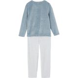 Set van 2 fluwelen pyjama's "sur mon nuage" voor meisjes blauwgroen