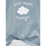 Set van 2 fluwelen pyjama's "sur mon nuage" voor meisjes blauwgroen