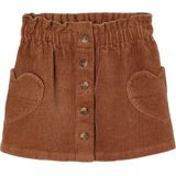 Fluwelen Rok - Zachtpaars - Met Hartvormige Zakjes - Paperbag Stijl