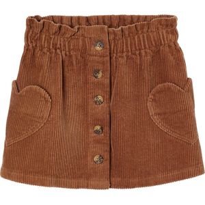 Fluwelen Rok - Zachtpaars - Met Hartvormige Zakjes - Paperbag Stijl