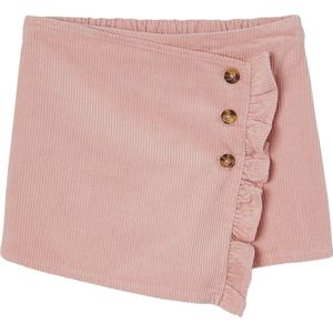 Vertbaudet - Short-rokje - Ribfluweel - Groen - Wikkeleffect, Imitatie Hoornen Knopen