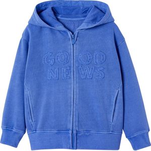Vertbaudet Zip-up hoodie met opgestikte letters voor jongens