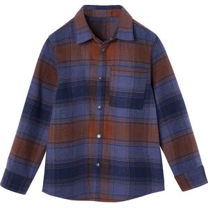 Vertbaudet - Flanellen Geruit Jongensoverhemd - Katoenflanel
