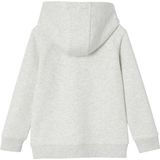 Basics - Jongenssweater - Gemêleerd Wit - Gevoerde Capuchon - 57% Katoen, 43% Gerecycled Polyester