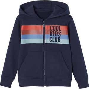 Vertbaudet Sweater met rits, capuchon en strepen